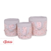 Panier à Jouets Double Face L Rose Gris Ballerines