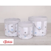 Panier à Jouets Double Face M Gris Bleu étoiles