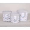 Panier à Jouets Double Face M Gris Bleu étoiles