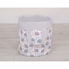 Panier à Jouets Double Face M Gris Hérissons
