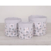 Panier à Jouets Double Face M Gris Hérissons