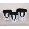 Panier à Jouets Double Face M Noir