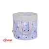 Panier à Jouets Double Face S Bleu Gris étoiles