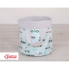 Panier à Jouets Double Face S Menthe Gris Lapins