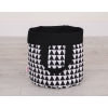 Panier en Tissu Coton pour Ranger Produits et Jouets M Noir