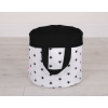 Panier en Tissu Coton pour Ranger Produits et Jouets S Noir