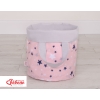 Panier Rangement Jouet L Bleu Rose Gris étoiles