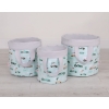 Panier Rangement Jouet M Menthe Gris Lapins