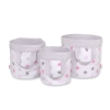 Paniers de Rangement L Rose Gris étoiles