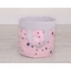 Paniers de Rangement M Bleu Rose Gris étoiles
