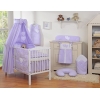 Parure de Linge  Lit Bébé 11 pcs Ciel Lila Cœurs