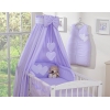 Parure de Linge  Lit Bébé 11 pcs Ciel Lila Cœurs