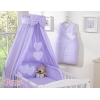 Parure de Linge  Lit Bébé 11 pcs Ciel Lila Cœurs