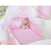 Parure de Linge  Lit Bébé 11 pcs Ciel Rose à Pois Cœurs