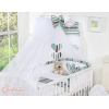 Parure de Linge  Lit Bébé 11 pcs  Moustiquaire Brun Rayures Cœurs