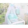 Parure de Linge  Lit Bébé 11 pcs  Moustiquaire Menthe Prince / Princess