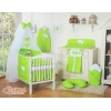 Parure de Linge  Lit Bébé 11 pcs  Moustiquaire Vert à Pois Cœurs