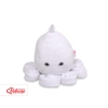 Peluche Pieuvre avec Hochet pour de Bébé Blanc