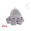 Peluche Pieuvre avec Hochet pour de Bébé Gris