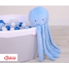Pieuvre Câlins avec Hochet  Bleu