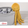 Pieuvre en Peluche avec Hochet Miel