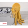 Pieuvre en Peluche avec Hochet Miel