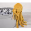 Pieuvre en Peluche avec Hochet Miel