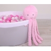 Pieuvre en Peluche avec Hochet Rose