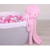 Pieuvre en Peluche avec Hochet Rose