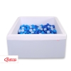 Carrée Piscine à Balles Minky 200pcs Bleu