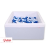 Carrée Piscine à Balles Minky 200pcs Bleu