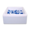Carrée Piscine à Balles Minky 200pcs Bleu