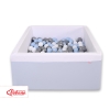 Carrée Piscine à Balles Minky 200pcs Bleu