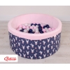 Piscine à Balles Minky 200pcs Bleu Lapins