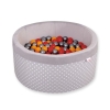 Piscine à Balles Minky 200pcs Gris à Pois