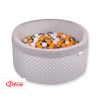 Piscine à Balles Minky 200pcs Gris à Pois