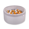 Piscine à Balles Minky 200pcs Gris à Pois