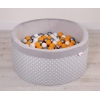 Piscine à Balles Minky 200pcs Gris à Pois