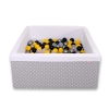 Piscine à Balles Carrée  Minky 200pcs Gris à Pois