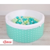 Piscine à Balles Minky 200pcs Menthe à Étoiles