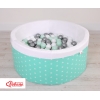 Piscine à Balles Minky 200pcs Menthe à Étoiles