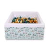 Carrée Piscine à Balles Minky 200pcs Menthe