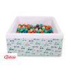 Carrée Piscine à Balles Minky 200pcs Menthe