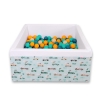 Carrée Piscine à Balles Minky 200pcs Menthe