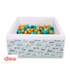 Carrée Piscine à Balles Minky 200pcs Menthe
