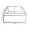Carrée Piscine à Balles Minky 200pcs Menthe
