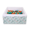 Carrée Piscine à Balles Minky 200pcs Menthe