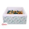 Carrée Piscine à Balles Minky 200pcs Menthe