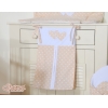 Pochette de Rangement pour Couche Beige à Pois Cœurs