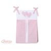 Pochette de Rangement pour Couche Rose à Carreaux Cœurs